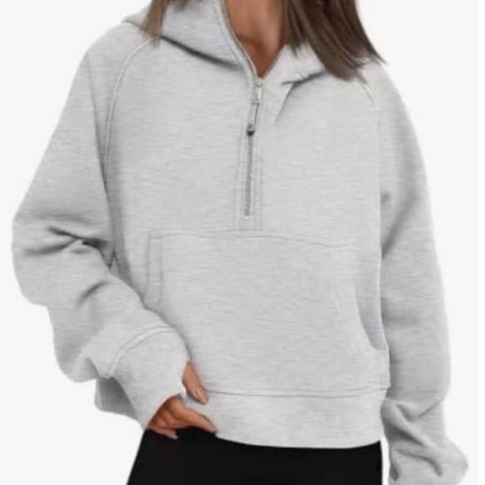 Gray Half-Zip Hoodie